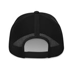 Back view of MOTVVE black mesh trucker hat