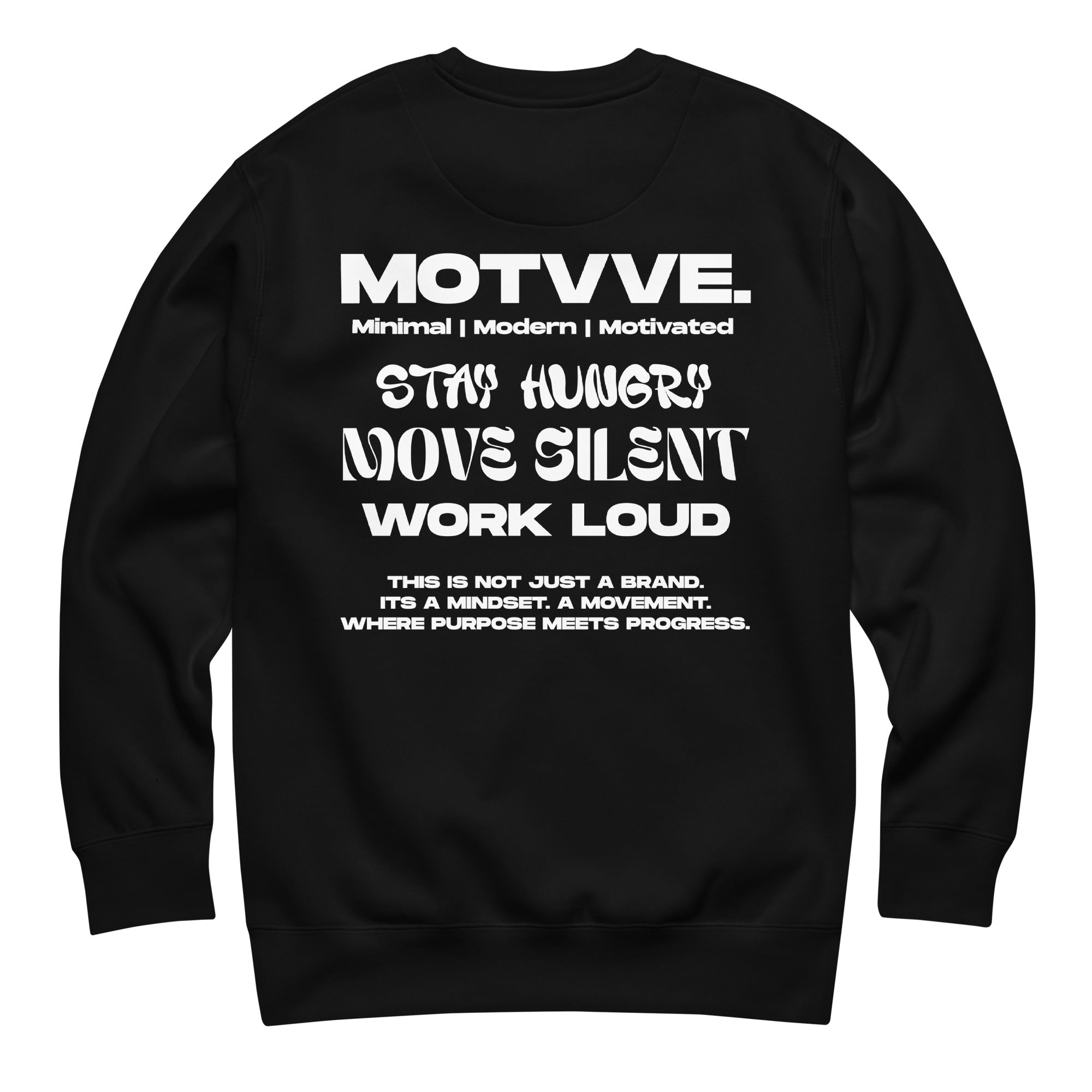 Black sweatshirt with MOTTVE branding